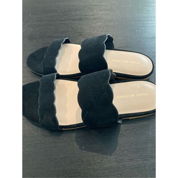 STUART WEITZMAN SANTORINI SCALLOP SLIDE SANDAL - Picture 3 of 5